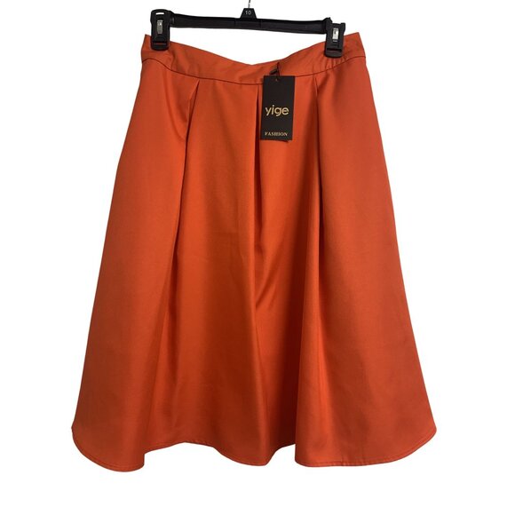 Yige Dresses & Skirts - NWT Yige Fashion Red A Line Pleated Skirt Size 8